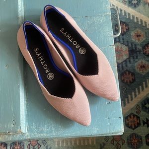 Rothy’s Pointed Flats in Petal Pink